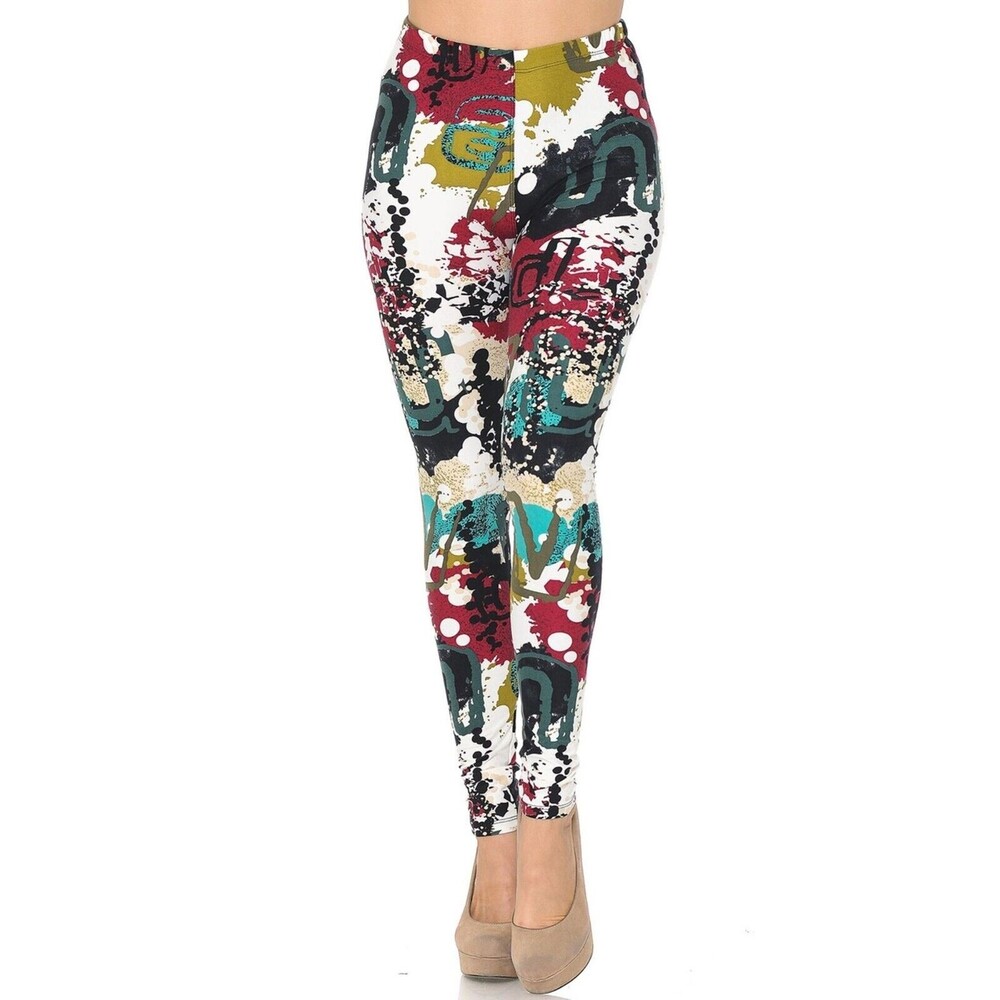 Reg One Size Womens Juniors Buttery Soft Aurora Borealis Leggings - Picture 4 of 9